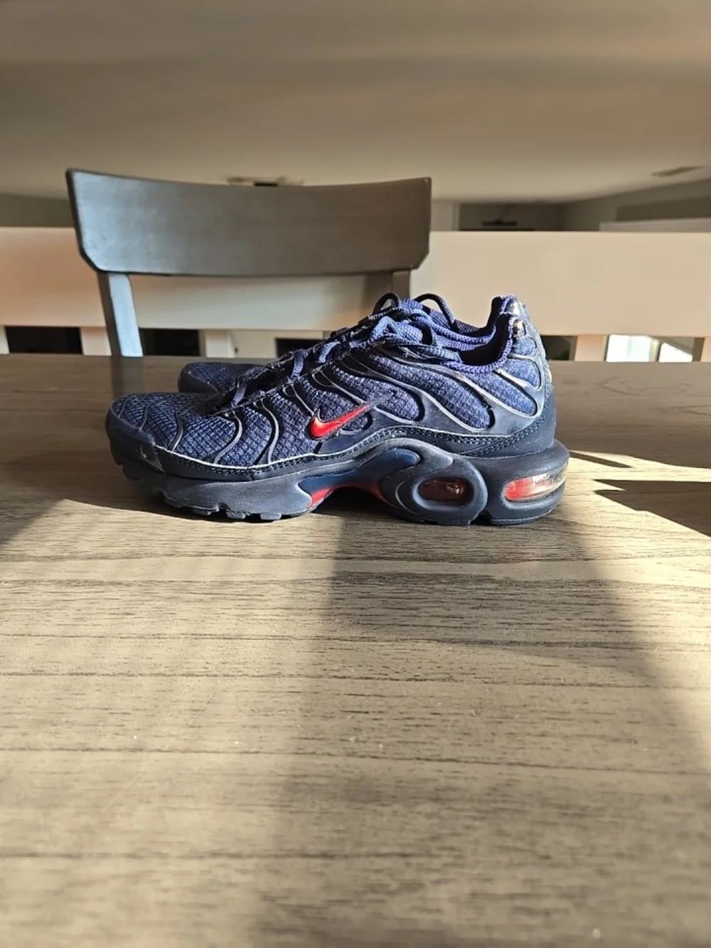 Nike Air Max TN Plus Navy with Red Swoosh